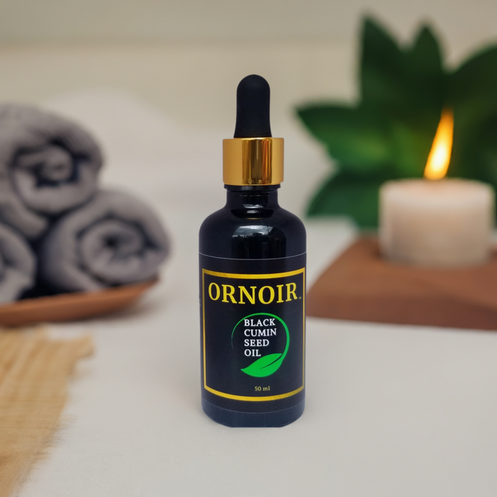 Ornoir Black Cumin Seed Oil, Organic 100% Pure and Natural, Vegan, Soothing, for Skin Health, Cuts, Wounds, Rashes, Irritation and also for Overall Hair & Scalp Health