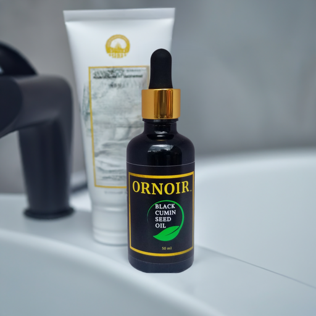 Ornoir Black Cumin Seed Oil, Organic 100% Pure and Natural, Vegan, Soothing, for Skin Health, Cuts, Wounds, Rashes, Irritation and also for Overall Hair & Scalp Health