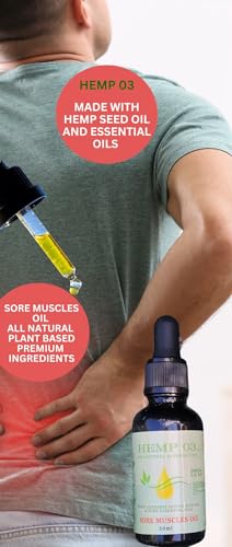 Hemp 03 Sore Muscles Oil | Reduces the Appearance of Painful and Stiff Muscles and Joints