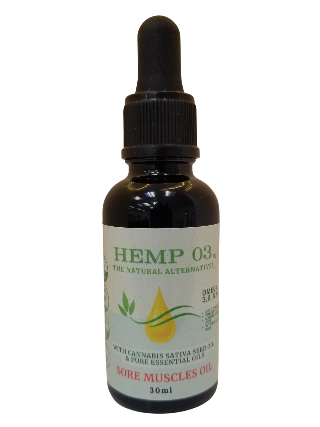 Hemp 03 Sore Muscles Oil | Reduces the Appearance of Painful and Stiff Muscles and Joints